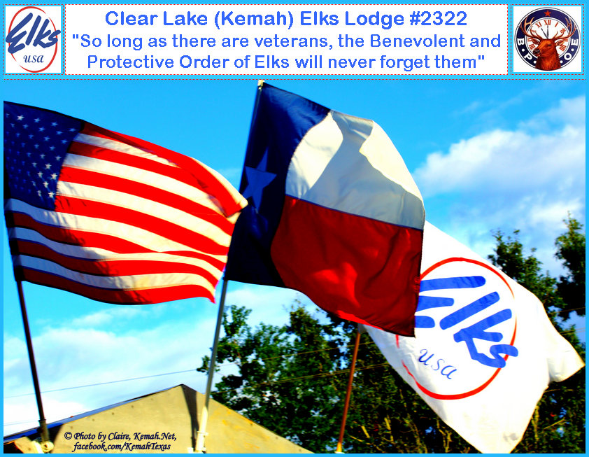 Our pledge: “So long as there are
                Veterans, the Benevolent and Protective Order of Elks
                will never forget them." ©